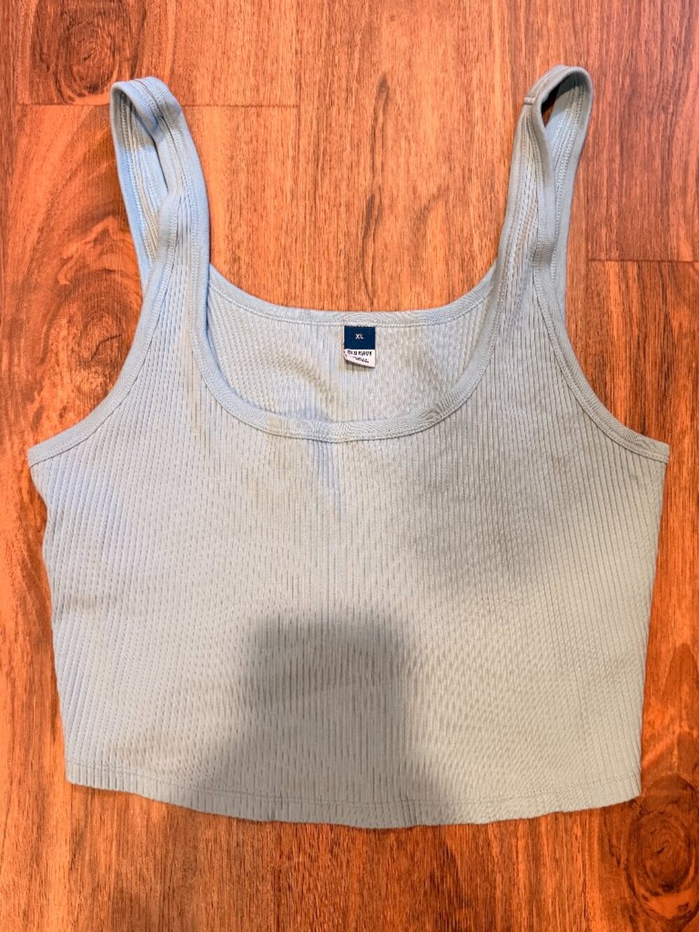 Old Navy Light Blue Ribbed Crop Tank Top — Size XL